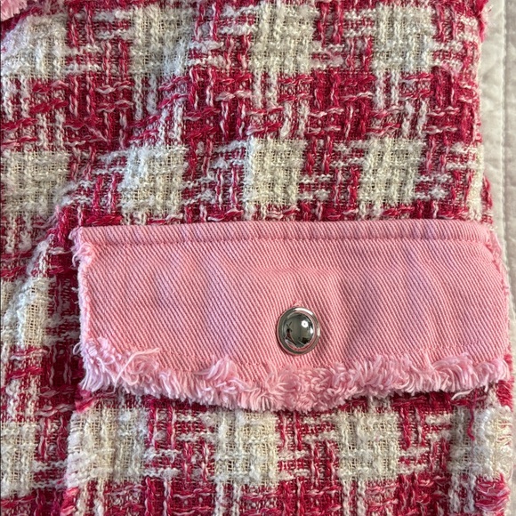 BiBi Pink Plaid SWEET PERSPECTIVE COLOR BLOCK JACKET - Picture 9 of 9